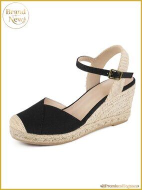 Espadrille Wedge Sandals Closed Toe Platform Summer Shoes